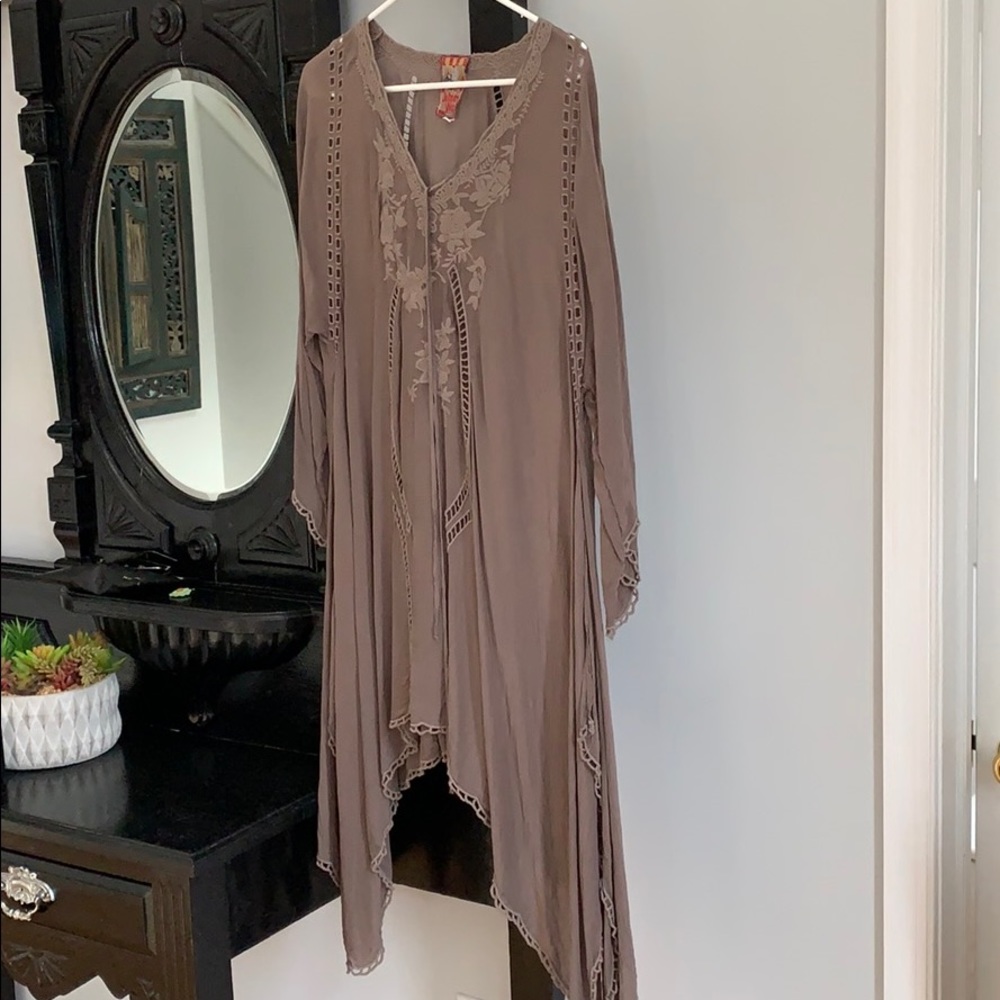 Johnny Was Wrap Silk Tunic